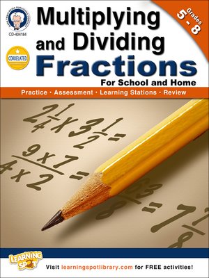 cover image of Multiplying and Dividing Fractions, Grades 5 - 8